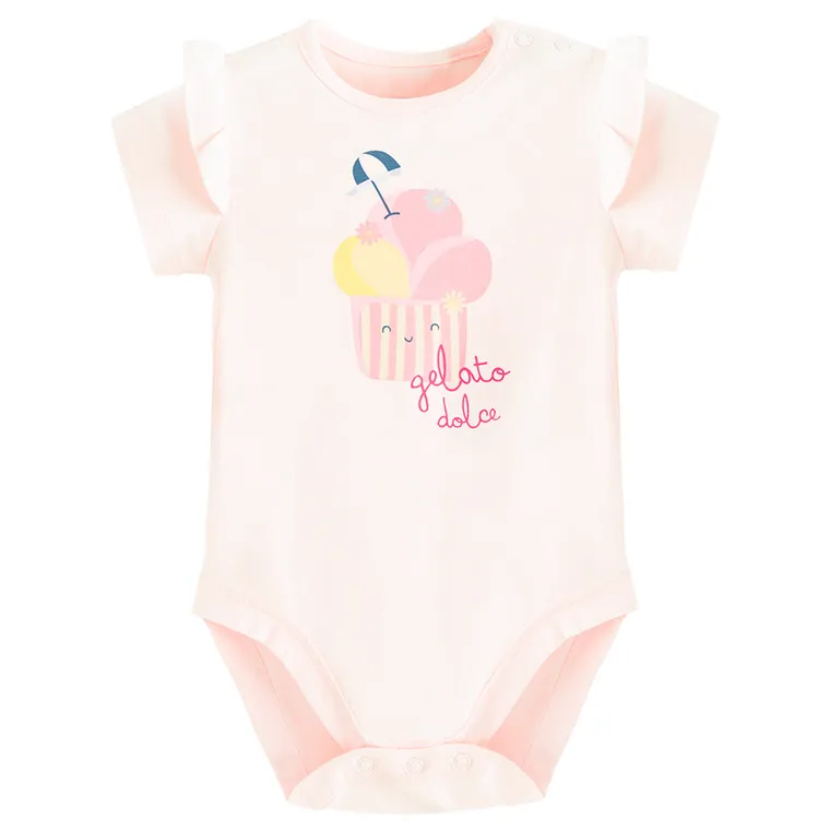 Cool Club, Body dziewczęce z krótkim rękawem, różowe