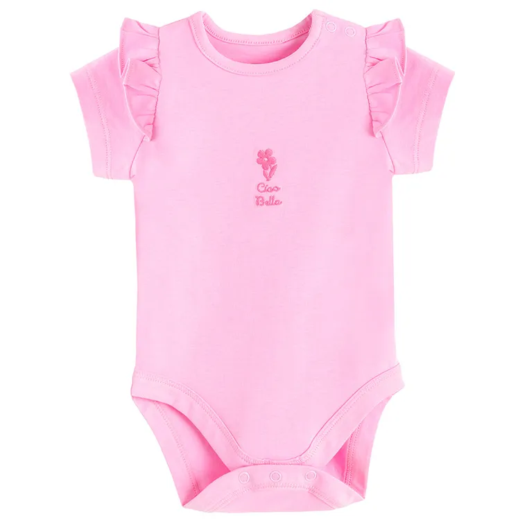 Cool Club, Body dziewczęce z krótkim rękawem, różowe
