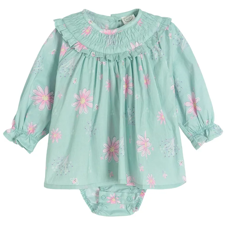 Cool Club, Body sukienka dziewczęce z długim rękawem, zielone