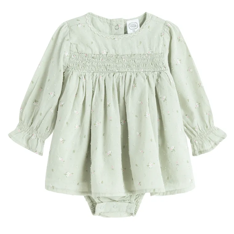 Cool Club, Body sukienka dziewczęce z długim rękawem, zielone