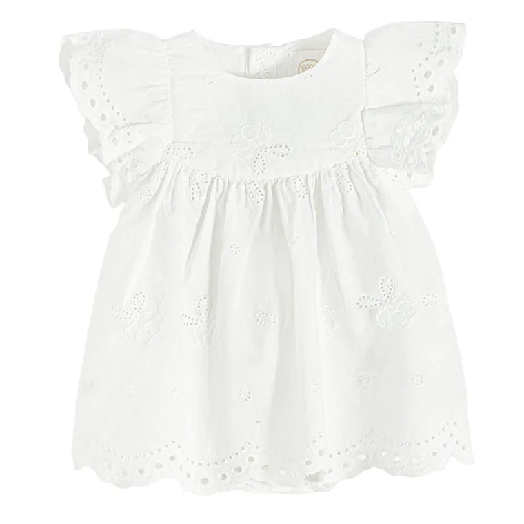 Cool Club, Body sukienka dziewczęce z krótkim rękawem, białe
