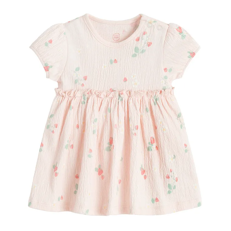 Cool Club, Body sukienka dziewczęce z krótkim rękawem, różowe