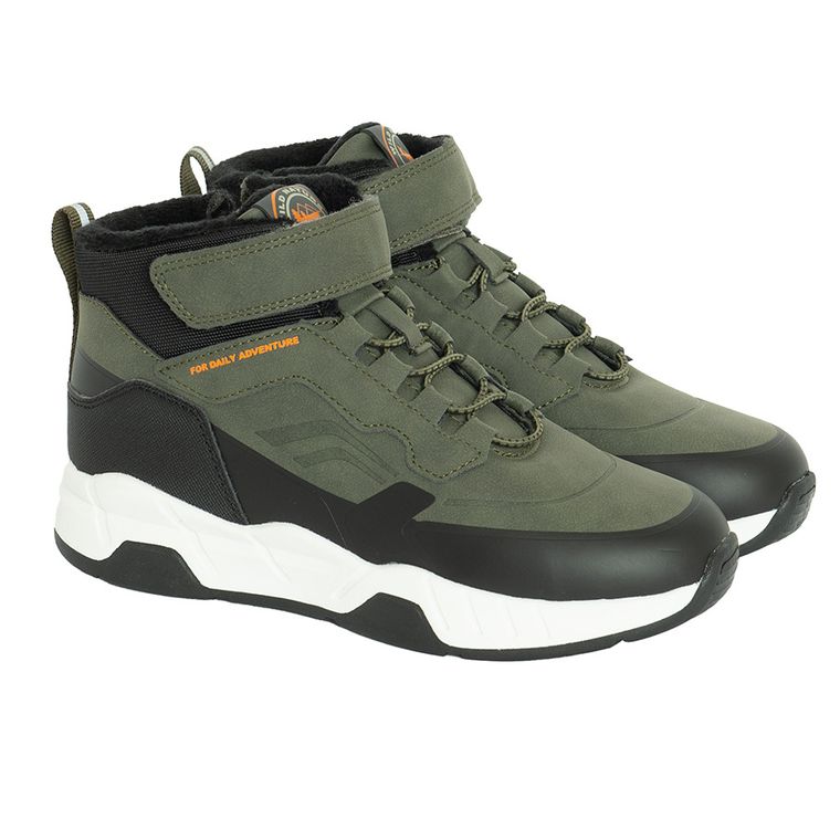 Cool Club, Buty zimowe, zielone, ocieplane, skórzana wkładka