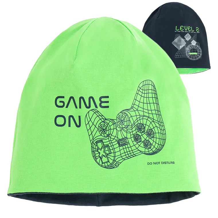 Cool Club, Czapka chłopięca, dwustronna, granatowo-zielona