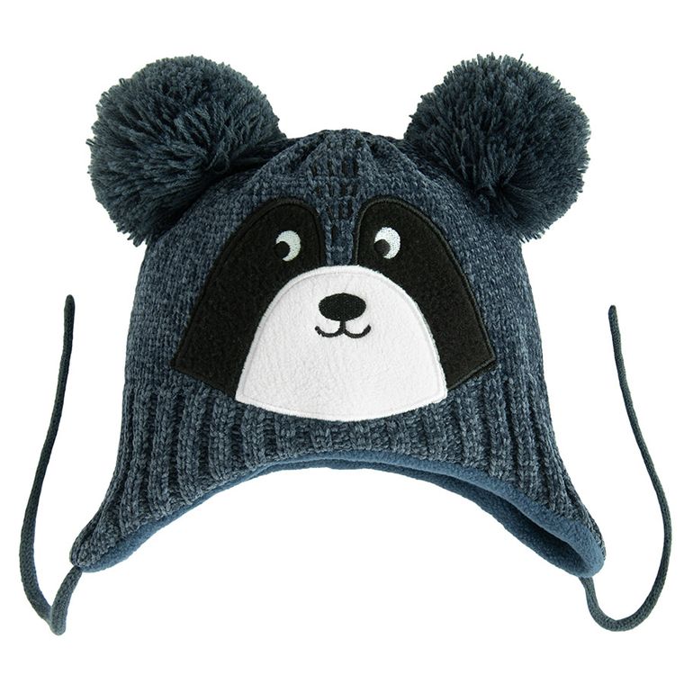 Cool Club, Czapka chłopięca z pomponami, wiązana, granatowa