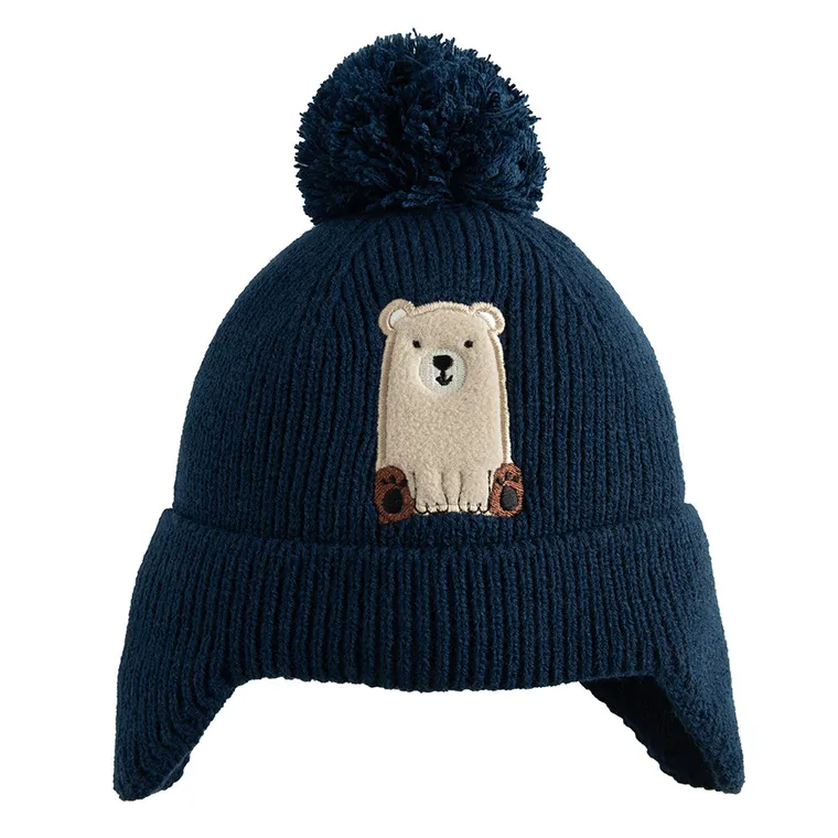 Cool Club, Czapka chłopięca z pomponem, niebieska