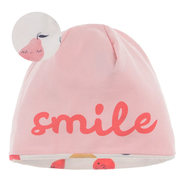 Cool Club, Czapka dziewczęca, dwustronna, jasnoróżowa