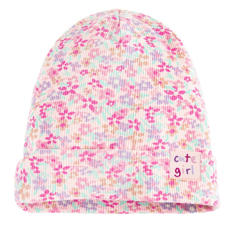 Cool Club, Czapka dziewczęca, prążkowana, różowa