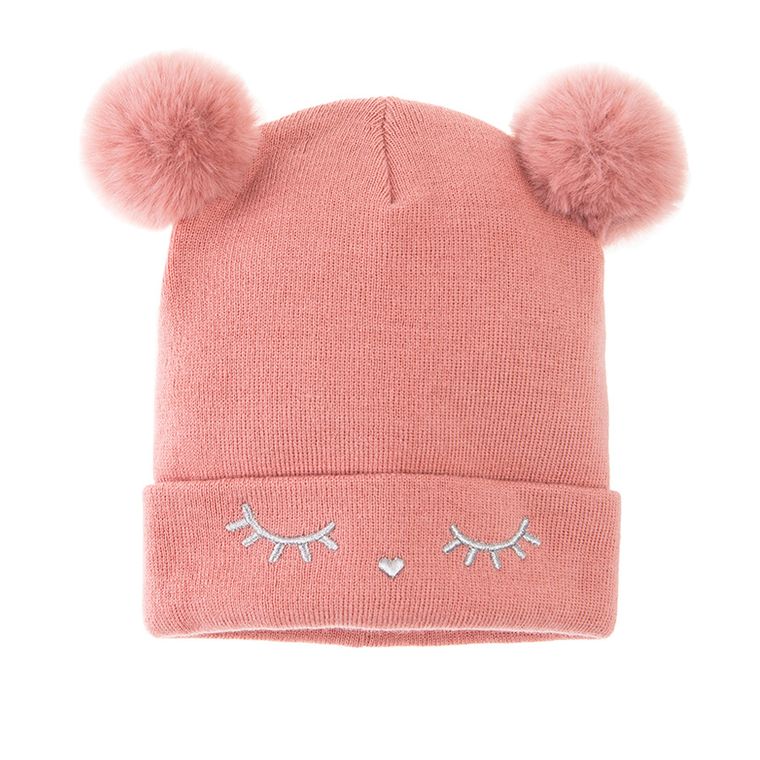 Cool Club, Czapka dziewczęca, różowa, uszy