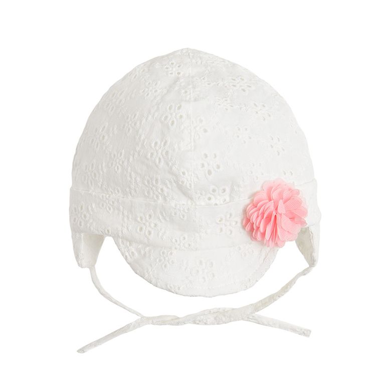 Cool Club, Czapka dziewczęca, wiązana, ecru