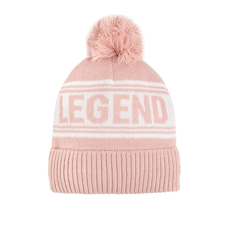 Cool Club, Czapka dziewczęca z pomponem, jasnoróżowa