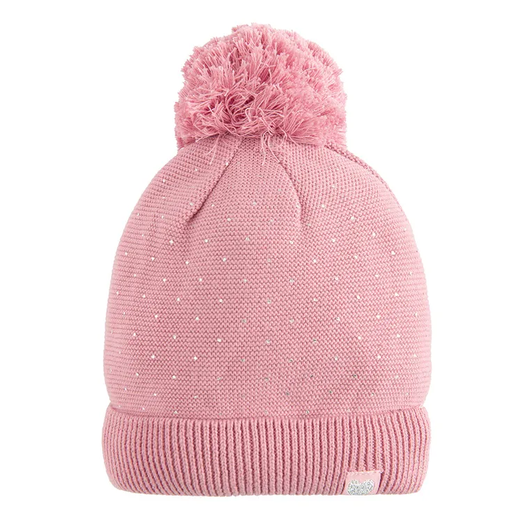 Cool Club, Czapka dziewczęca z pomponem, różowa