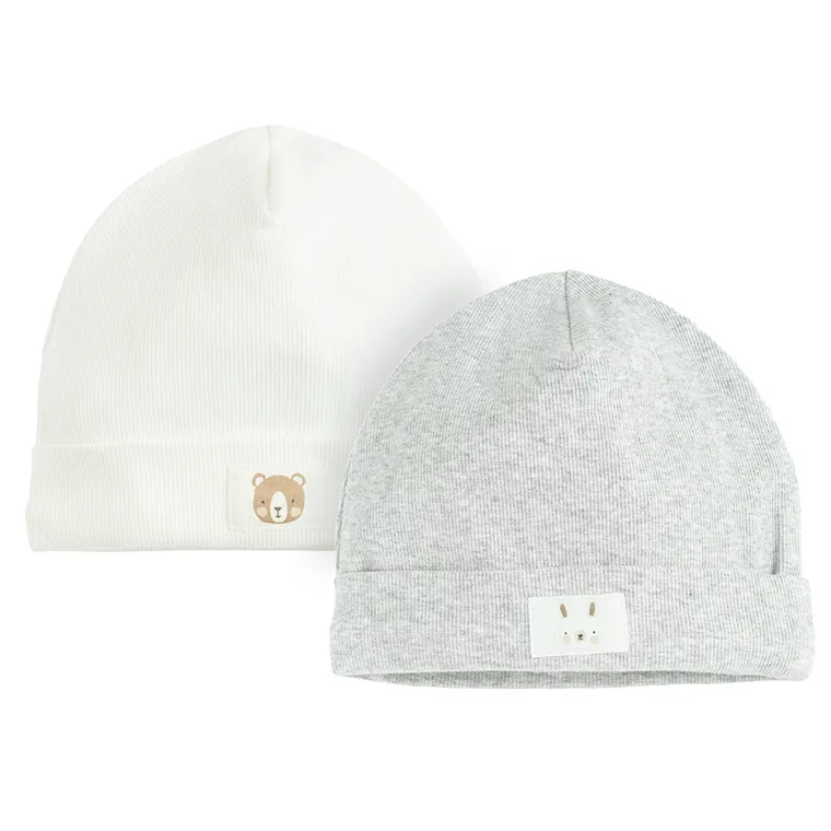 Cool Club, Czapka niemowlęca, prążkowana, mix, zestaw, 2 szt.