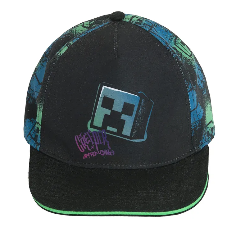 Cool Club, Czapka z daszkiem chłopięca, czarna, Minecraft
