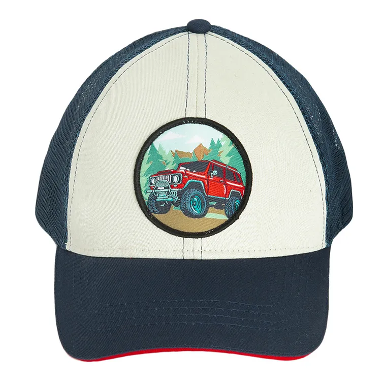 Cool Club, Czapka z daszkiem chłopięca, granatowo-beżowa