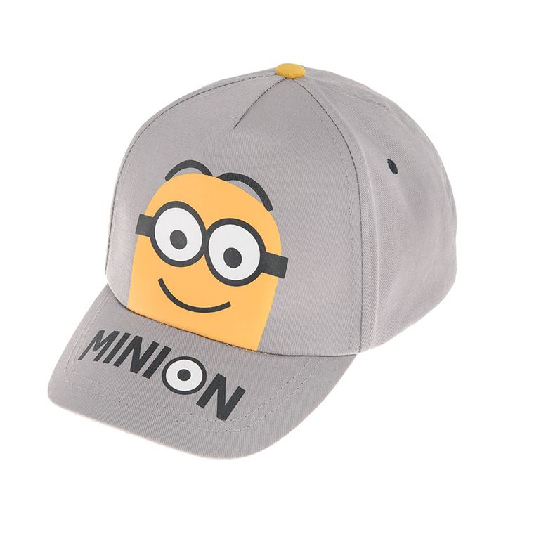 Cool Club, Czapka z daszkiem chłopięca, szara, Minionki