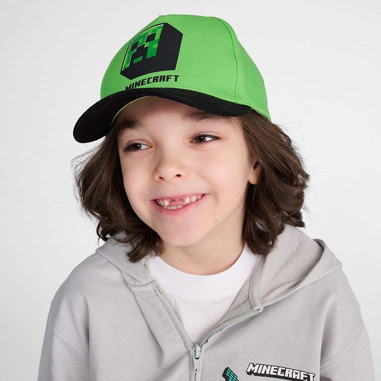Cool Club, Czapka z daszkiem chłopięca, zielona, Minecraft