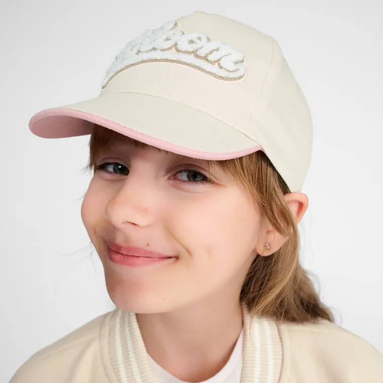 Cool Club, Czapka z daszkiem dziewczęca, beżowa