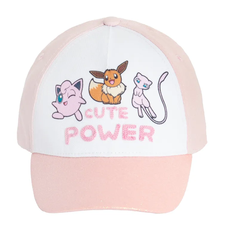 Cool Club, Czapka z daszkiem dziewczęca, różowa, Pokemon