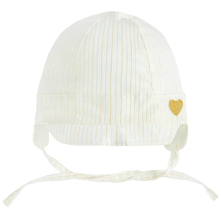 Cool Club, Czapka z daszkiem dziewczęca, wiązana, biała