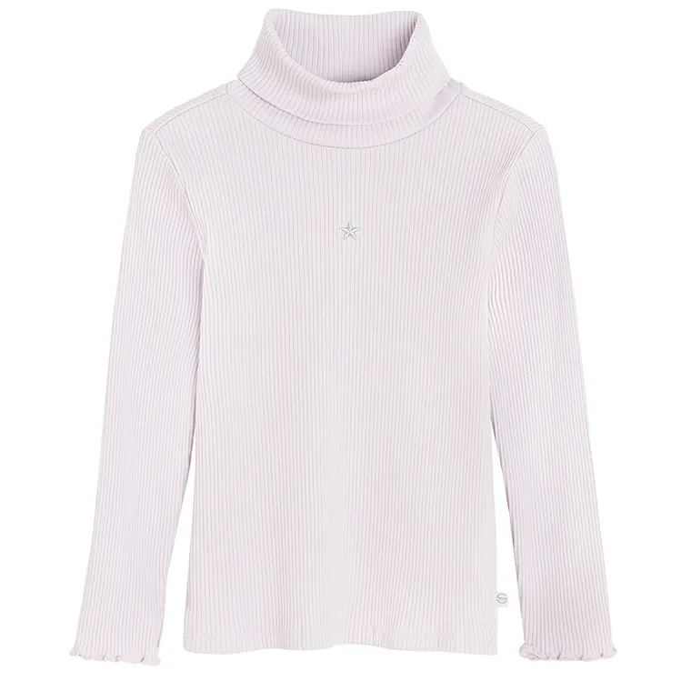 Cool Club, Golf dziewczęcy, prążkowany, fioletowy