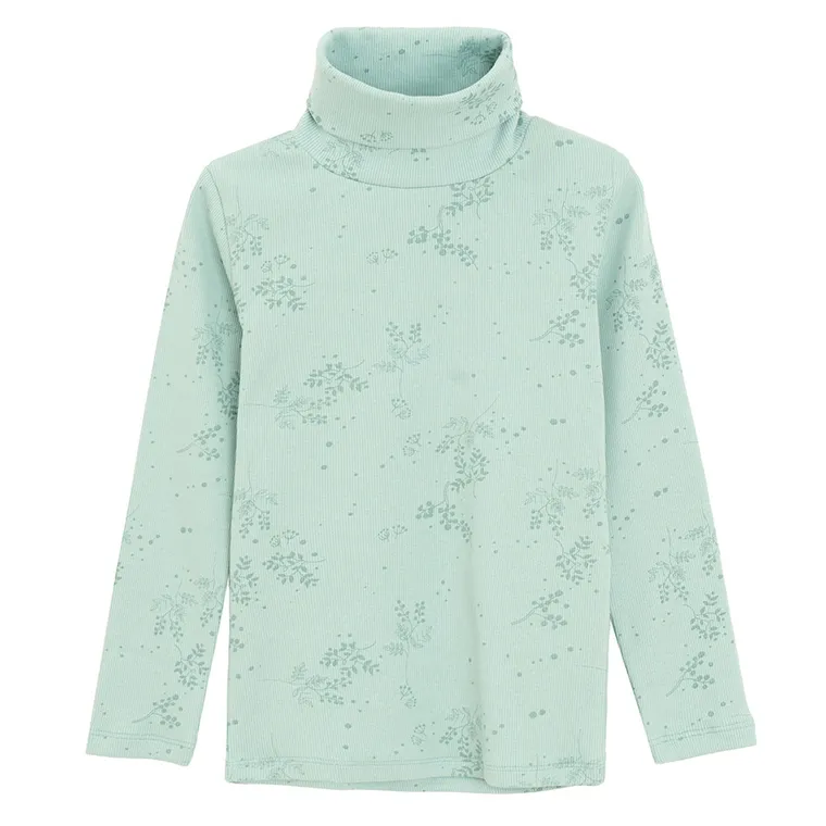 Cool Club, Golf dziewczęcy, prążkowany, zielony