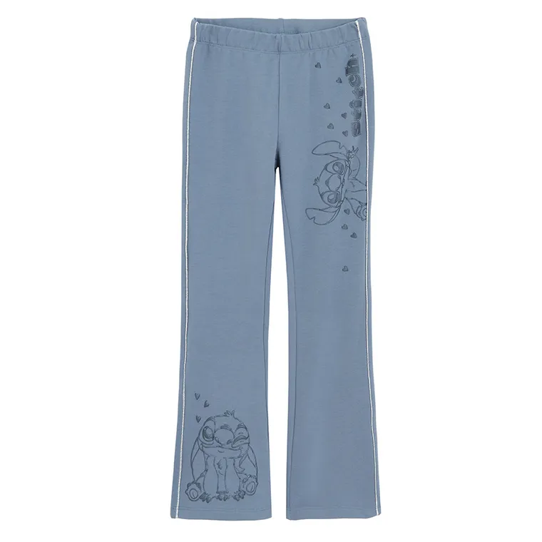 Cool Club, Jegginsy dziewczęce, flare, ocieplane, niebieskie, Lilo i Stitch