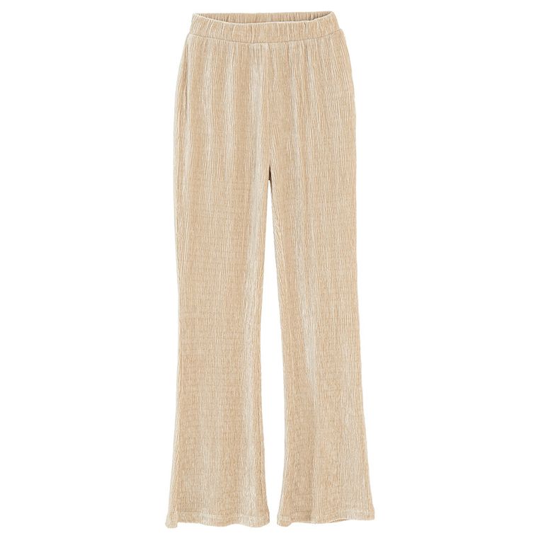 Cool Club, Jegginsy dziewczęce, flare, welurowe, beżowe