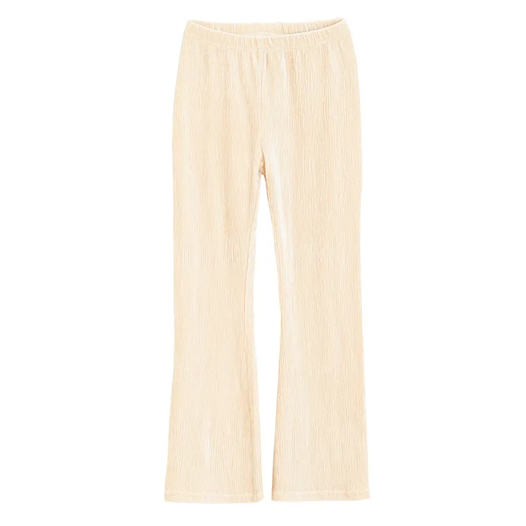 Cool Club, Jegginsy dziewczęce, flare, welurowe, beżowe