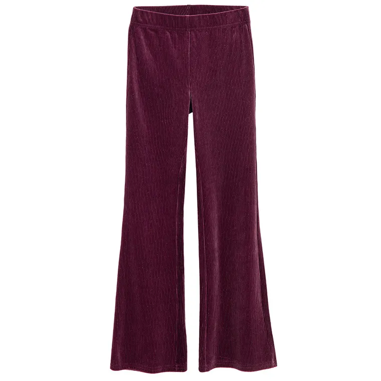 Cool Club, Jegginsy dziewczęce, flare, welurowe, ciemnofioletowe