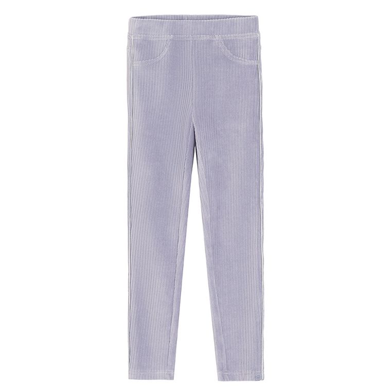 Cool Club, Jegginsy dziewczęce, welurowe, prążkowane, fioletowe