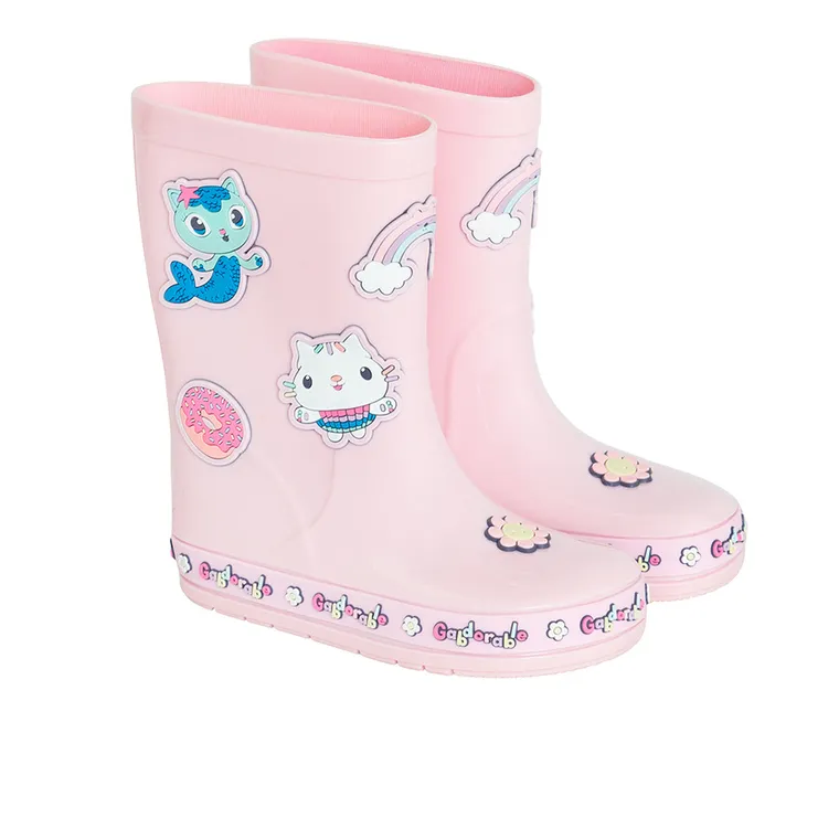 Cool Club, Kalosze dziewczęce, różowe, podeszwa Barefoot, Koci Domek Gabi