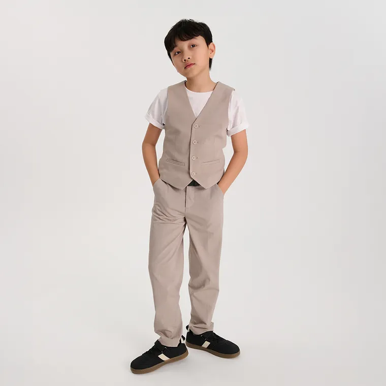 Cool Club, Kamizelka chłopięca, beżowa