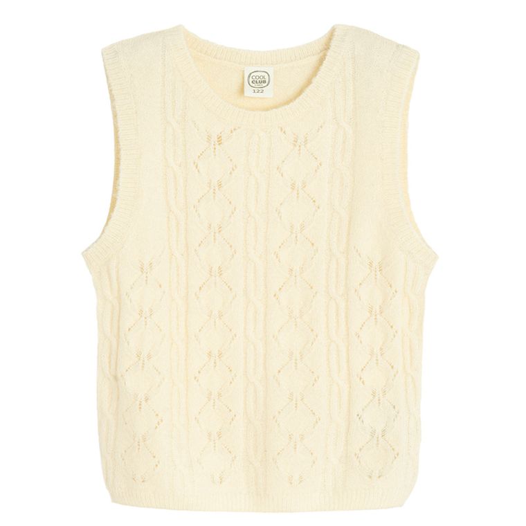 Cool Club, Kamizelka dziewczęca, ecru