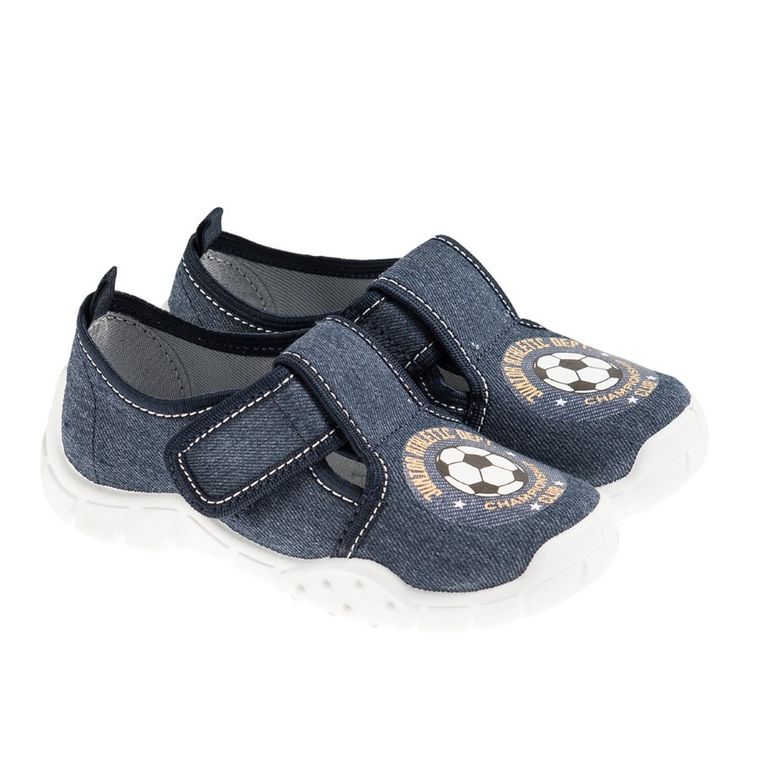 Cool Club, Kapcie chłopięce, denim, piłka nożna