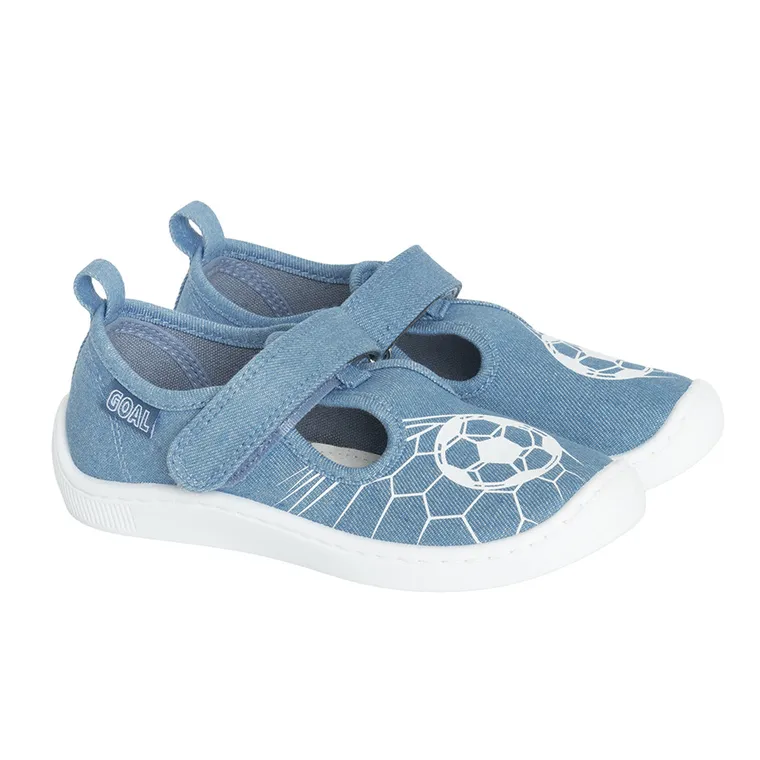 Cool Club, Kapcie chłopięce, niebieskie, Zdrowa Stopa, Comfort-Fit