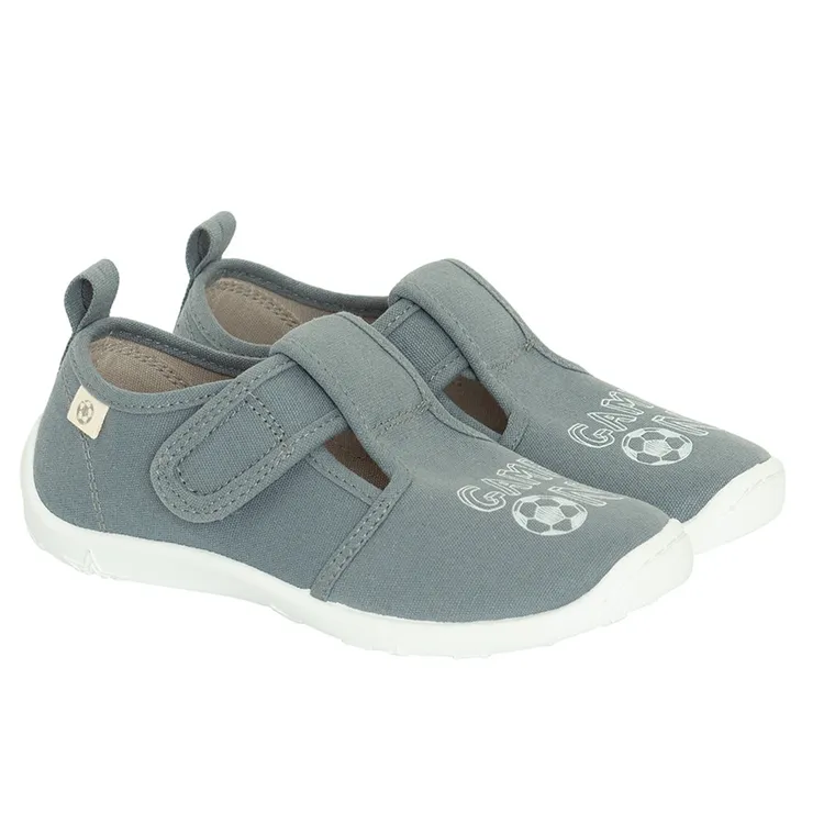 Cool Club, Kapcie chłopięce, szare, skórzana wkładka, Zdrowa Stopa