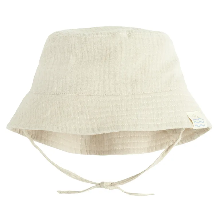 Cool Club, Kapelusz muślinowy chłopięcy, wiązany, beżowy