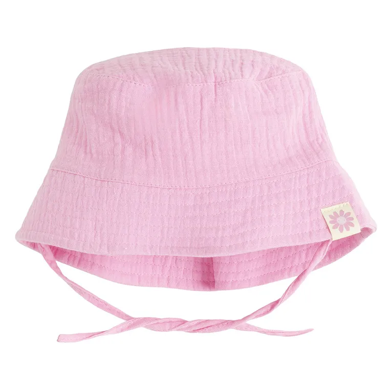 Cool Club, Kapelusz muślinowy dziewczęcy, wiązany, różowy