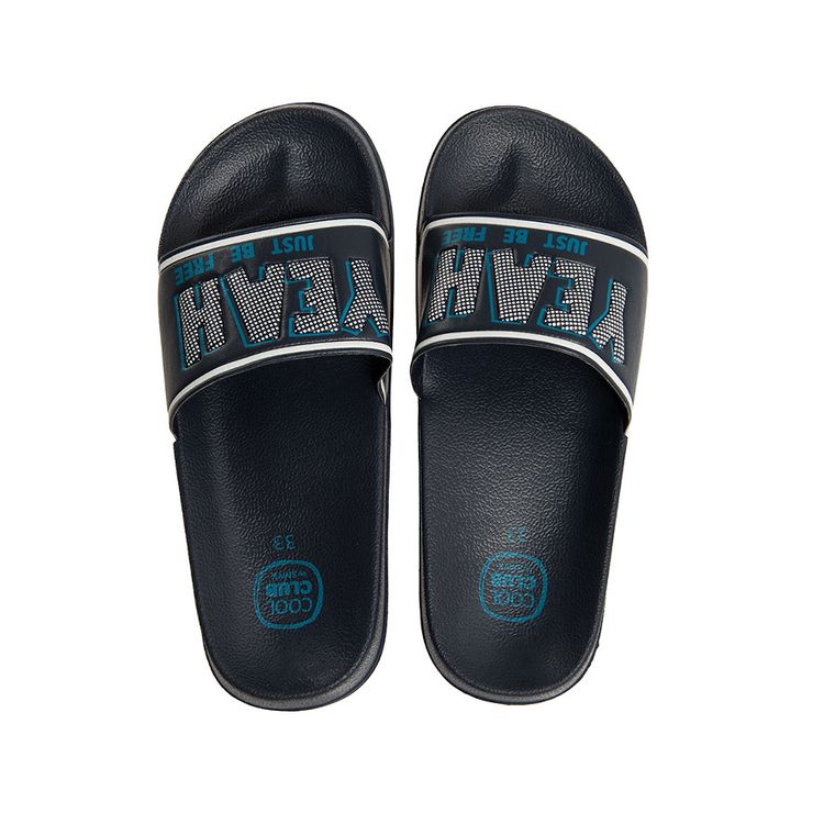 Cool Club, Klapki chłopięce, granatowe, Yeah