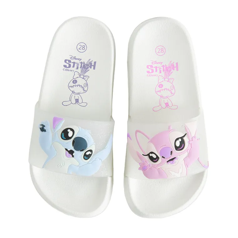 Cool Club, Klapki dziewczęce, białe, Lilo i Stitch