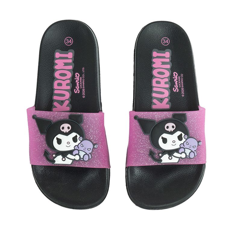 Cool Club, Klapki dziewczęce, czarne, Kuromi