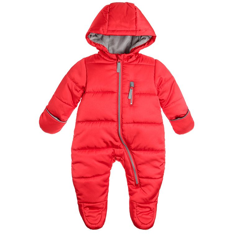 Cool Club, Kombinezon chłopięcy z kapturem, czerwony