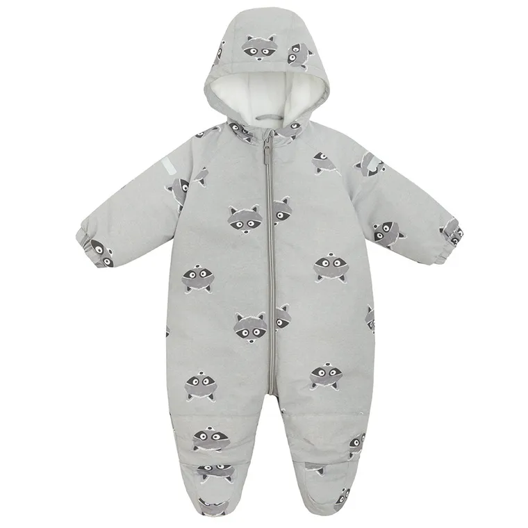 Cool Club, Kombinezon chłopięcy z kapturem, ocieplany, szary