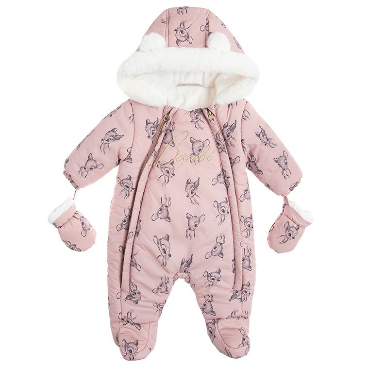 Cool Club, Kombinezon dziewczęcy z kapturem, jasnoróżowy, Bambi