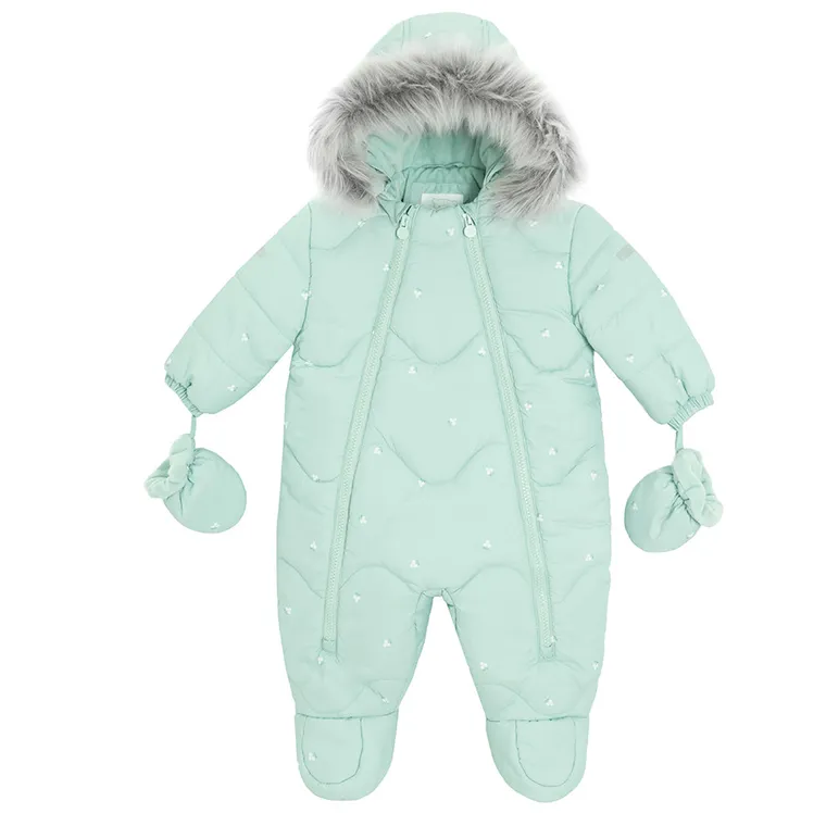 Cool Club, Kombinezon dziewczęcy z kapturem, ocieplany, miętowy
