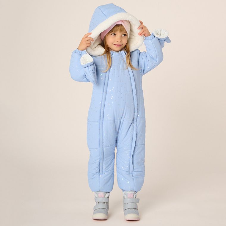 Cool Club, Kombinezon dziewczęcy z kapturem, ocieplany, niebieski