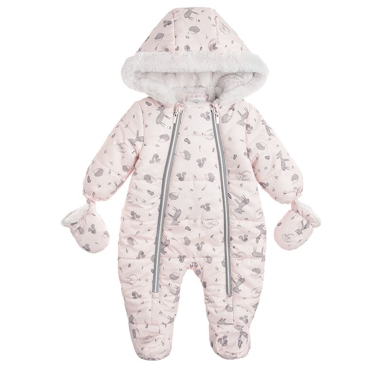 Cool Club, Kombinezon dziewczęcy z kapturem, różowy