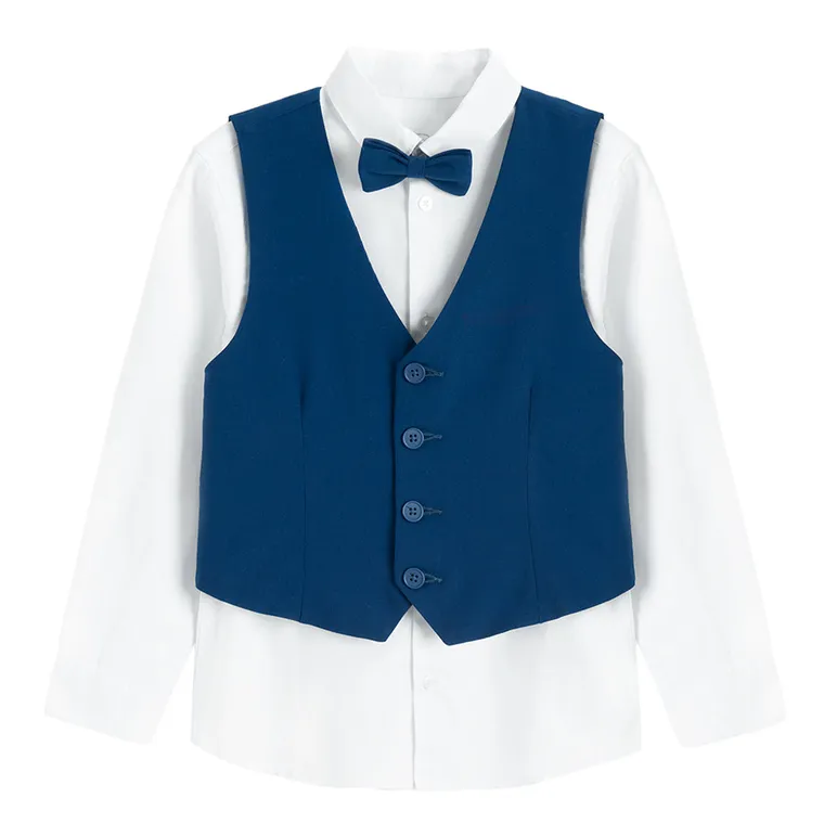 Cool Club, Komplet chłopięcy, Koszula z długim rękawem, Kamizelka, mix