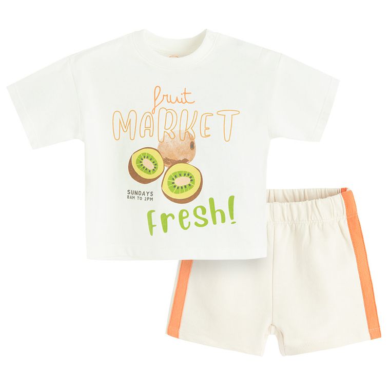 Cool Club, Komplet chłopięcy, T-shirt, Szorty, mix
